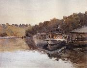 Julian Ashton Mosman Ferry 1888 oil painting